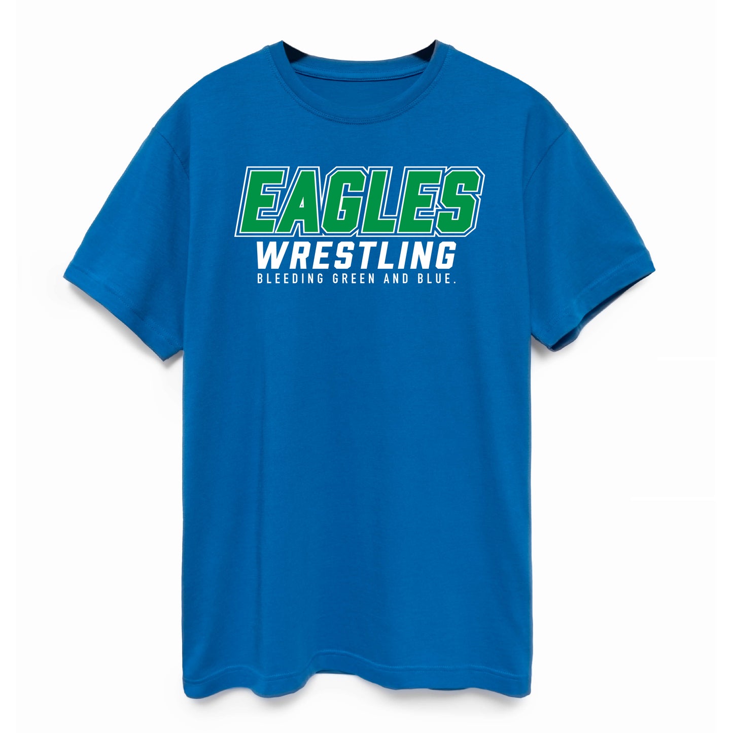 EAGLES WRESTLING SHIRT "BLEEDING GREEN AND BLUE"