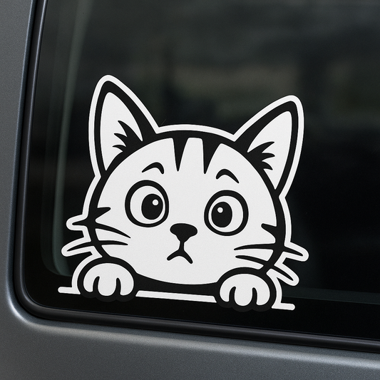 Scaredy Cat Peeker Decal